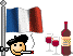 Frenchman, bottle &amp; wines, beret smoking, flag Pictures, Images and Photos