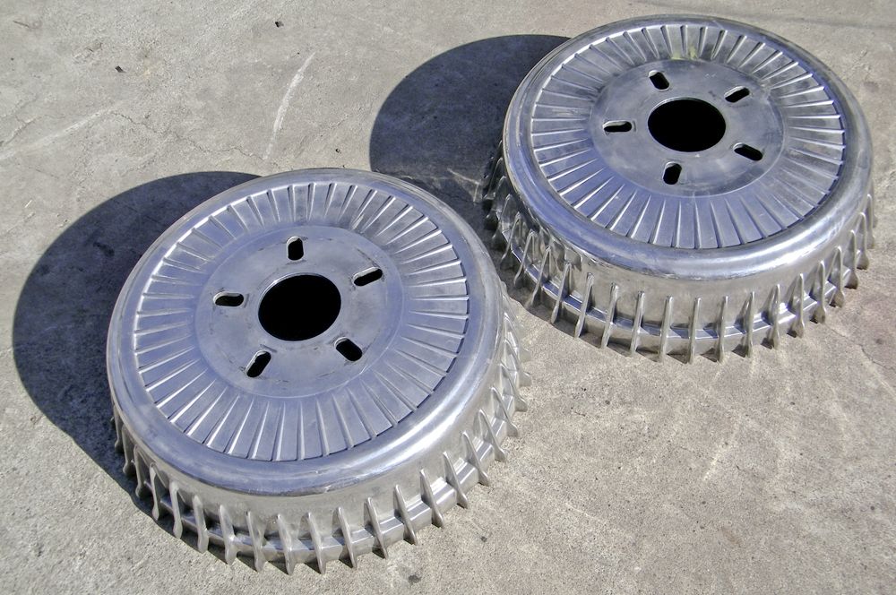 SOCAL HOT ROD BRAKE FINNED DRUM COVERS RAT RETRO VTG BUICK STYLE FORD