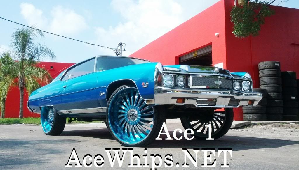 Ace Stunna S Candy Teal Chevy Donk On Autonomo Forgiatos Burnout