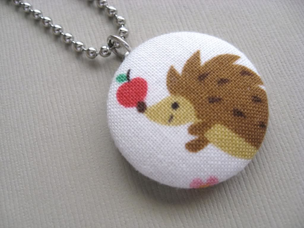 Happy Hedgehog- Necklace for Your Little Girl