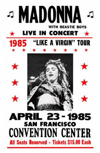Virgin Tour San Francisco Poster