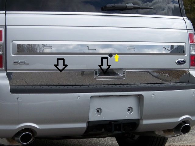 FITS FORD FUSION 2013-2016 STAINLESS CHROME TAILGATE MOLDING INSERT