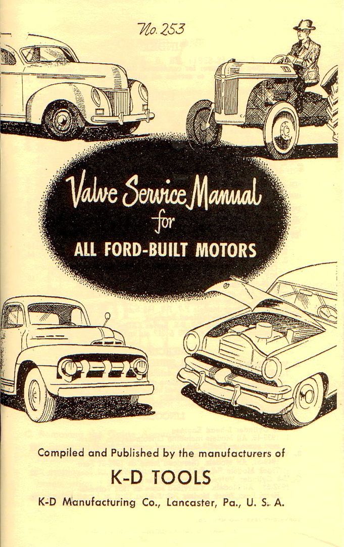 Valve Service Manual Ford Motors Hot Rod Vtg Old Style Book Engine V8