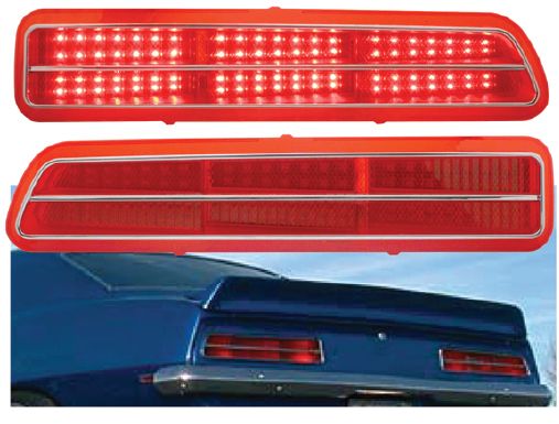 Pair LED Tail Lights Camaro 1969 Chevy Rallye Sport Muscle Car Pro Touring Vtg