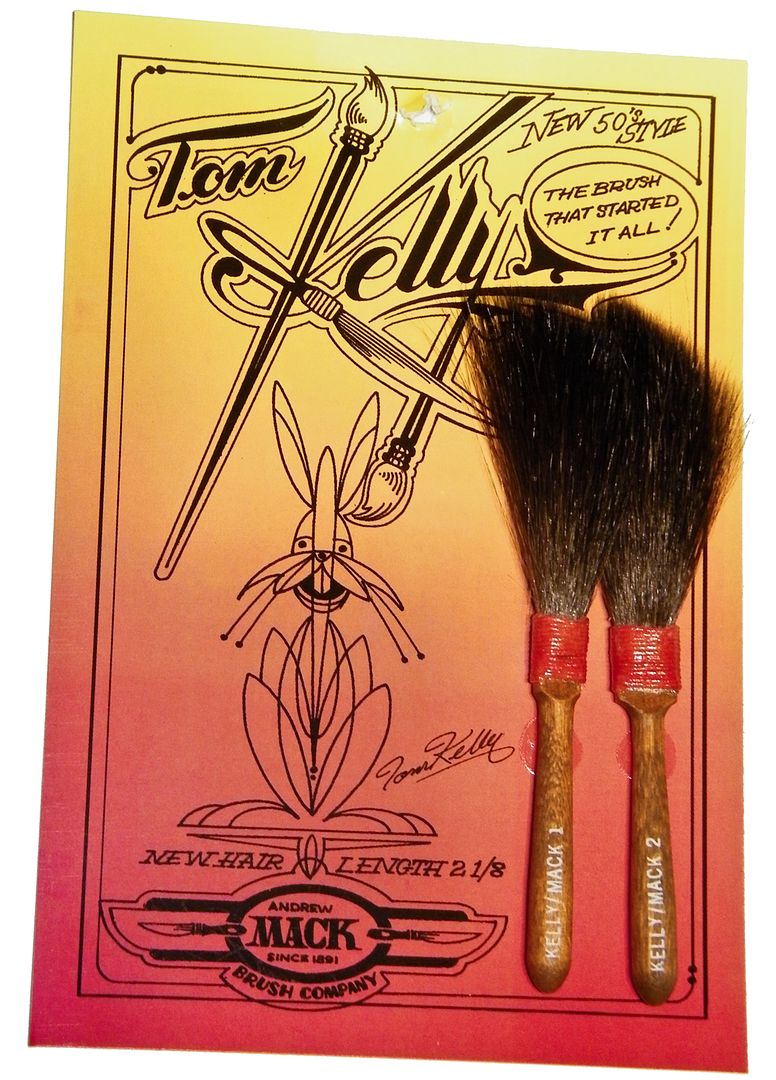 Kelly Mack Striper Brush Set Size 1 2 Pinstriping Hot Rod Rat Custom Paint