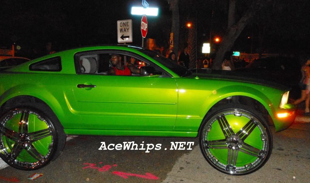 Ace-1: Polk County Slime Green Ford Mustang on 30