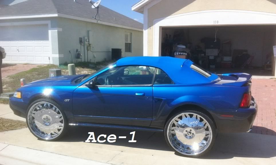Ace-1: FOR SALE- Candy Blue Convertible Ford Mustang GT on 26 ...