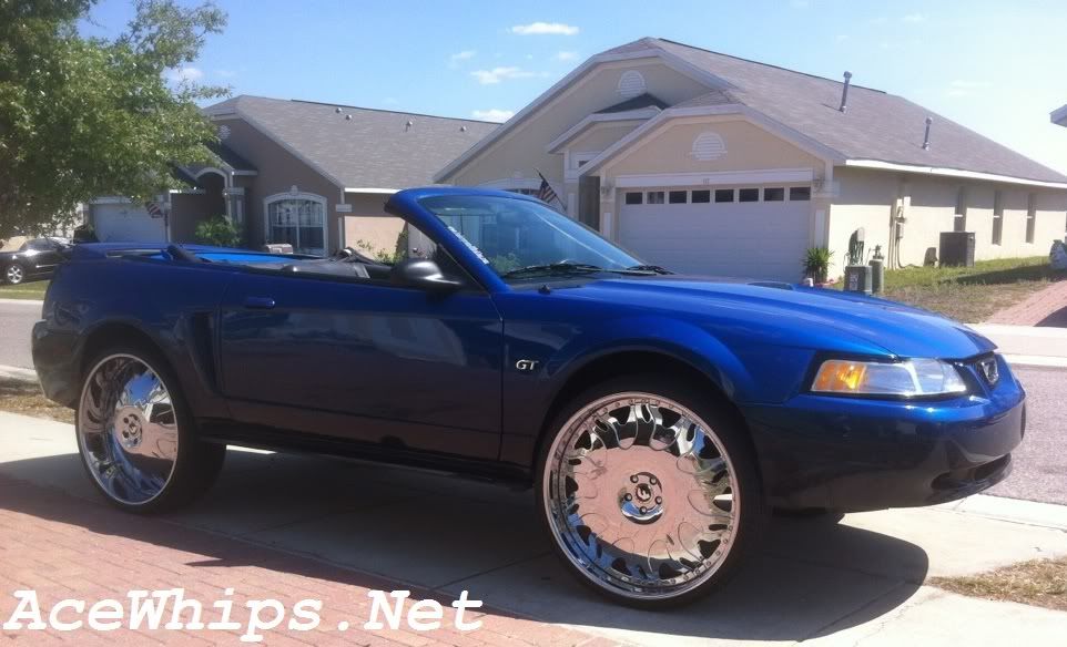 Ace-1: FOR SALE- Candy Blue Convertible Ford Mustang GT on 26 ...