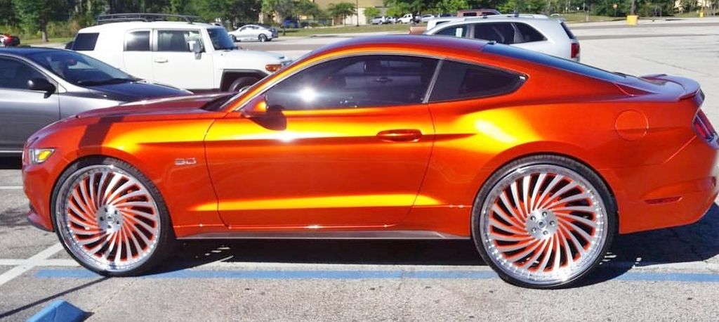 Ace-1: Candy Orange 2016 Ford Mustang 5.0 GT on Exclusive 26